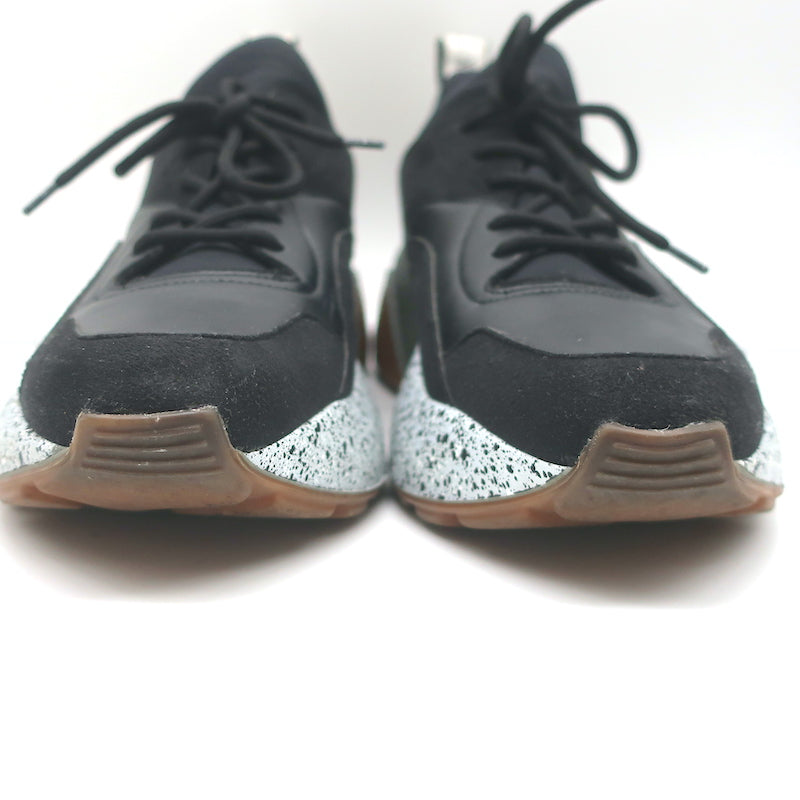 Stella McCartney Eclypse Low Top Sneakers Black Faux Leather Size 41