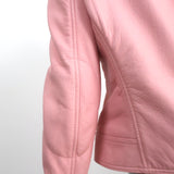 Balenciaga Leather Moto Jacket Light Pink Size 44 Biker Jacket