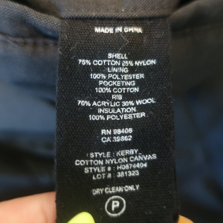Theory Kerby Canvas Bomber Jacket Black Cotton-Blend Size Extra Small