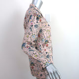 Zadig & Voltaire Blouse Tacha Light Pink Circus Print Crepe Size Extra Small