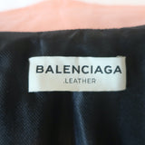 Balenciaga Leather Moto Jacket Light Pink Size 44 Biker Jacket