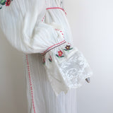 Ulla Johnson Filia Floral-Embroidered Maxi Dress Cream Cotton Size 4 NEW