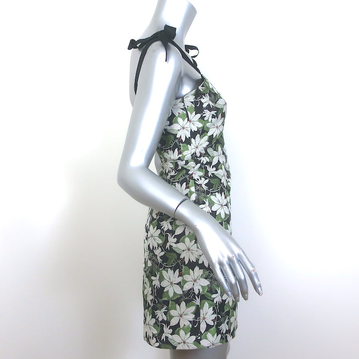 Alice + Olivia Maryann Tie-Shoulder Floral Jacquard Mini Dress Size 0