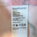 Zimmermann Lightburst Puff Midi Dress Pink Floral Print Cotton Size 0P