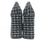 Larroude Emma Mary Jane Platform Pumps Black Tweed Size 8 NEW