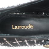 Larroude Emma Mary Jane Platform Pumps Black Tweed Size 8 NEW