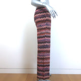 Missoni Zig Zag Knit Straight Leg Pull-On Pants Pink/Brown Size 42