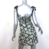 Alice + Olivia Maryann Tie-Shoulder Floral Jacquard Mini Dress Size 0