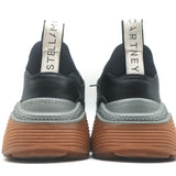 Stella McCartney Eclypse Low Top Sneakers Black Faux Leather Size 41