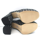 Larroude Emma Mary Jane Platform Pumps Black Tweed Size 8 NEW
