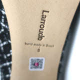 Larroude Emma Mary Jane Platform Pumps Black Tweed Size 8 NEW