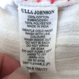 Ulla Johnson Filia Floral-Embroidered Maxi Dress Cream Cotton Size 4 NEW