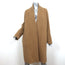 Vince High Collar V-Neck Coat Camel Wool-Blend Size Medium