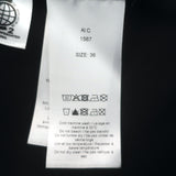 GANNI Blouse Black Stretch Crepe Size 36 Blouson Sleeve Top