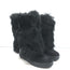 Prada Linea Rossa Fold-Over Shearling Boots Black Suede Size 35