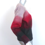 Isabel Marant Etoile Drussell Sweater Red Mohair-Blend Ombre Knit Size 34