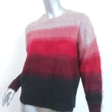 Isabel Marant Etoile Drussell Sweater Red Mohair-Blend Ombre Knit Size 34