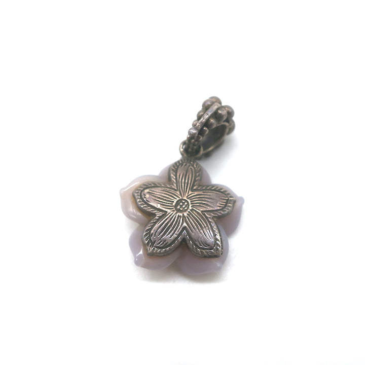 Stephen Dweck Colorbloom Chalcedony Flower Sterling Silver Necklace Pendant