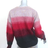 Isabel Marant Etoile Drussell Sweater Red Mohair-Blend Ombre Knit Size 34