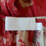 Zimmermann Ruffled Midi Dress Corsair Red Floral Print Chiffon Size 2