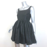 Alice + Olivia Guinevere Pearl & Crystal-Embellished Mini Dress Black Size 2