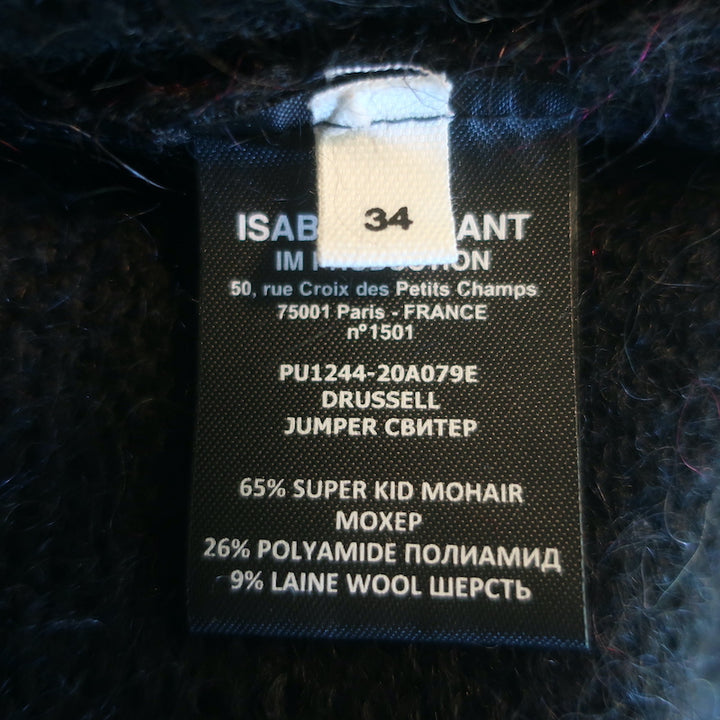 Isabel Marant Etoile Drussell Sweater Red Mohair-Blend Ombre Knit Size 34