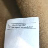 Vince High Collar V-Neck Coat Camel Wool-Blend Size Medium