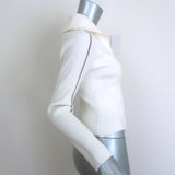 Jonathan Simkhai Beckie Collared Sweater Cream Ribbed Knit Size Small