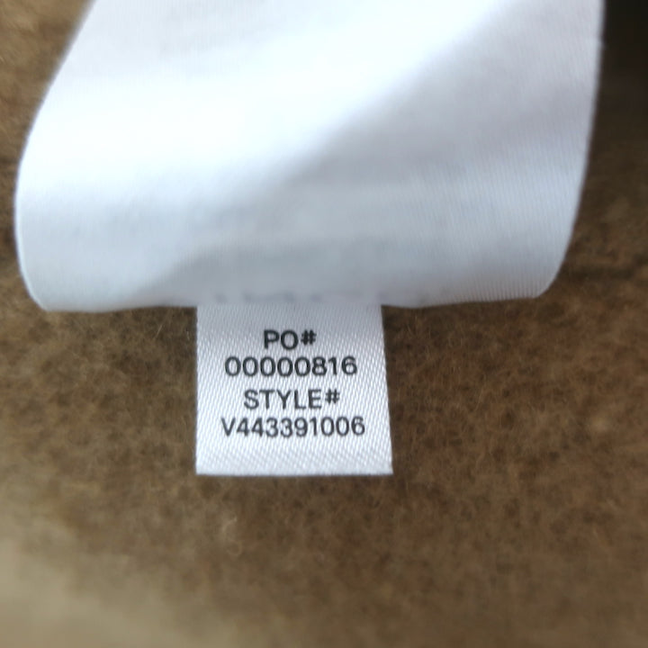 Vince High Collar V-Neck Coat Camel Wool-Blend Size Medium