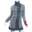 TSE Turtleneck Sweater Dress Gray Wool-Blend Colorblock Knit Size Medium