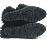 Prada Linea Rossa Fold-Over Shearling Boots Black Suede Size 35
