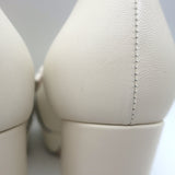 Gucci GG Marmont Fringe Platform Loafer Pumps Cream Leather Size 36 NEW