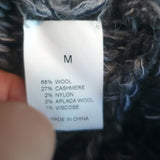 TSE Turtleneck Sweater Dress Gray Wool-Blend Colorblock Knit Size Medium