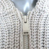 Zadig & Voltaire Anya Rainbow Zip-Up Hoodie Sweater Ecru Cotton Size Extra Small