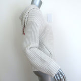 Zadig & Voltaire Anya Rainbow Zip-Up Hoodie Sweater Ecru Cotton Size Extra Small