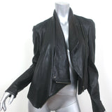 Helmut Lang Kiln Draped Leather Jacket Black Size Medium