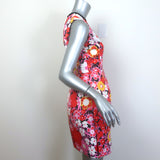 Victoria Victoria Beckham Structured Mini Dress Floral Print Satin Size US 4
