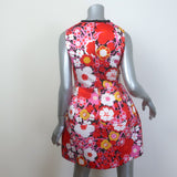 Victoria Victoria Beckham Structured Mini Dress Floral Print Satin Size US 4