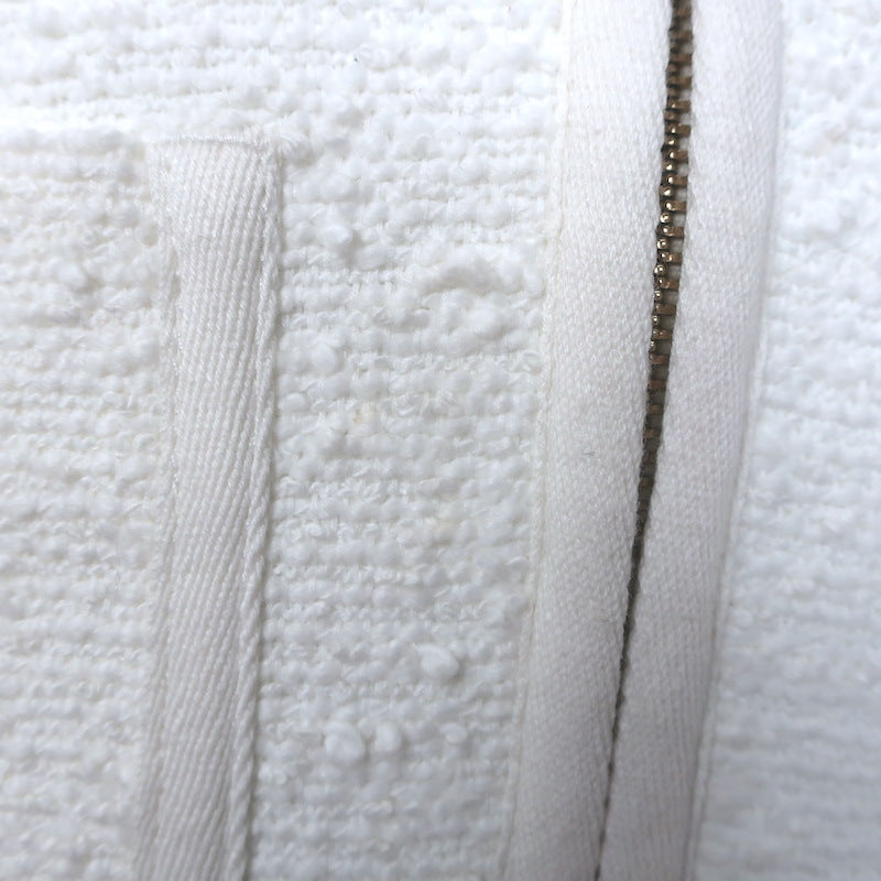 ME+EM The Textured Everyday Jacket White Cotton-Blend Tweed Size US 4