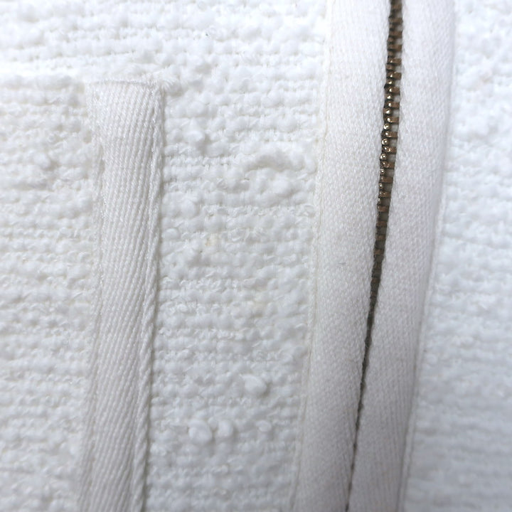 ME+EM The Textured Everyday Jacket White Cotton-Blend Tweed Size US 4