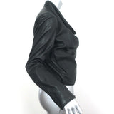 Helmut Lang Kiln Draped Leather Jacket Black Size Medium