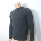 Prada Superfine Crewneck Sweater Charcoal Lightweight Virgin Wool Size 46