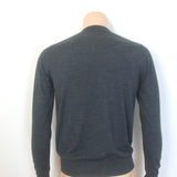 Prada Superfine Crewneck Sweater Charcoal Lightweight Virgin Wool Size 46
