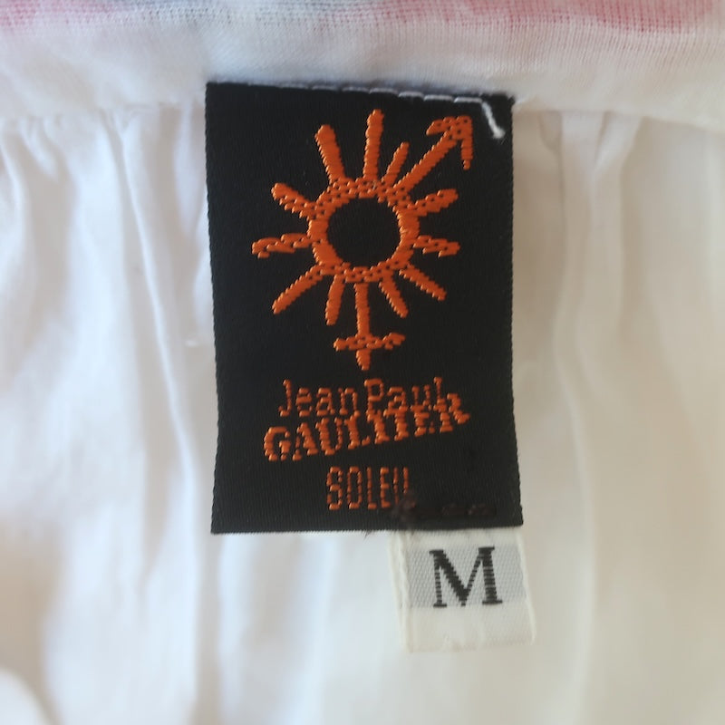 Jean Paul Gaultier Soleil Floral-Embroidered Cover-Up Dress White Size Medium