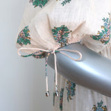 Zimmermann Verity Puff Sleeve Midi Dress Light Pink Floral Print Linen Size 0