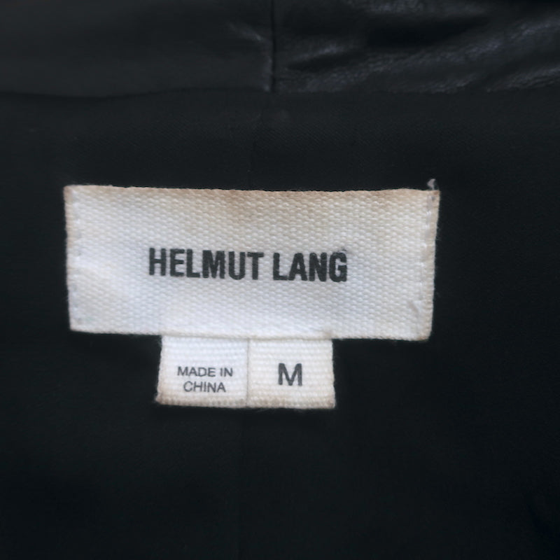 Helmut Lang Kiln Draped Leather Jacket Black Size Medium