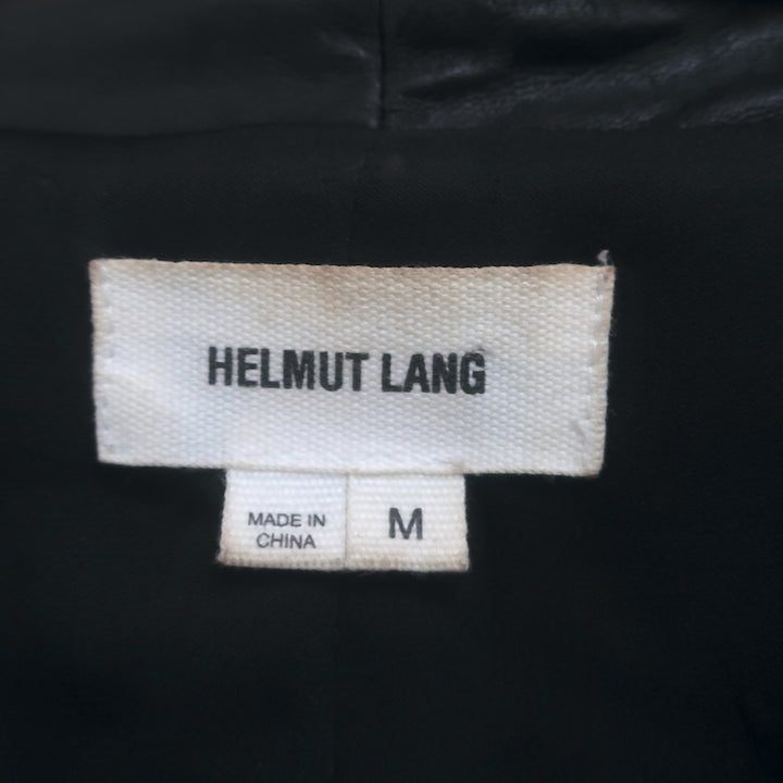 Helmut Lang Kiln Draped Leather Jacket Black Size Medium