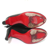 Christian Louboutin Majung Fringe Boots Black Leather Size 35.5