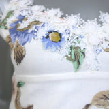 Zimmermann Picnic Lace-Trimmed Mini Dress Cream Floral Print Linen-Silk Size 0