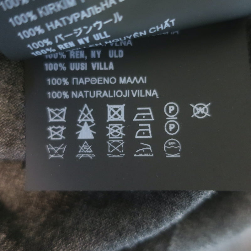 Prada Superfine Crewneck Sweater Charcoal Lightweight Virgin Wool Size 46
